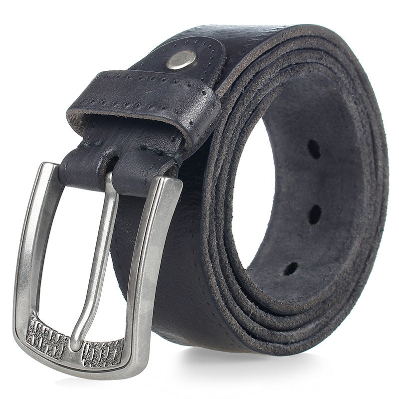 Ceinture de tendance en boucle d'épingle pour hommes de Cowhide