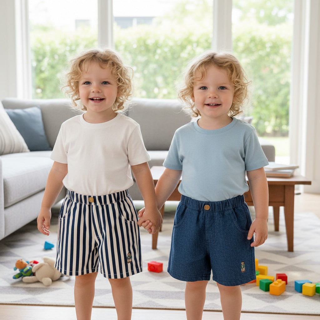 Short de denim occasionnel d'été pour enfants
