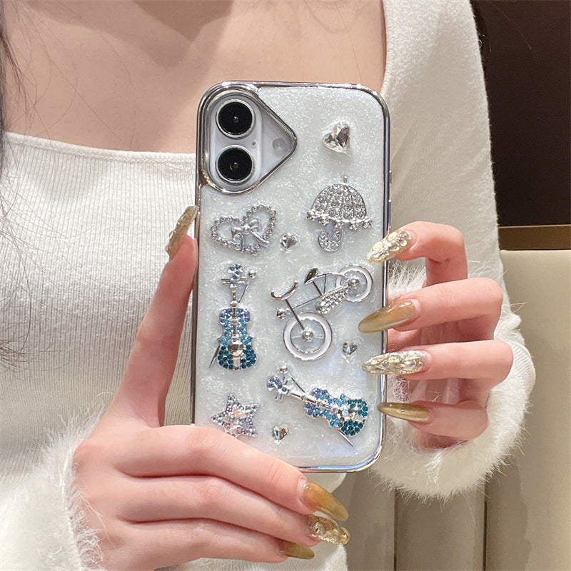 Epoxy Stereo Guitar Heart Mobile Phone Case