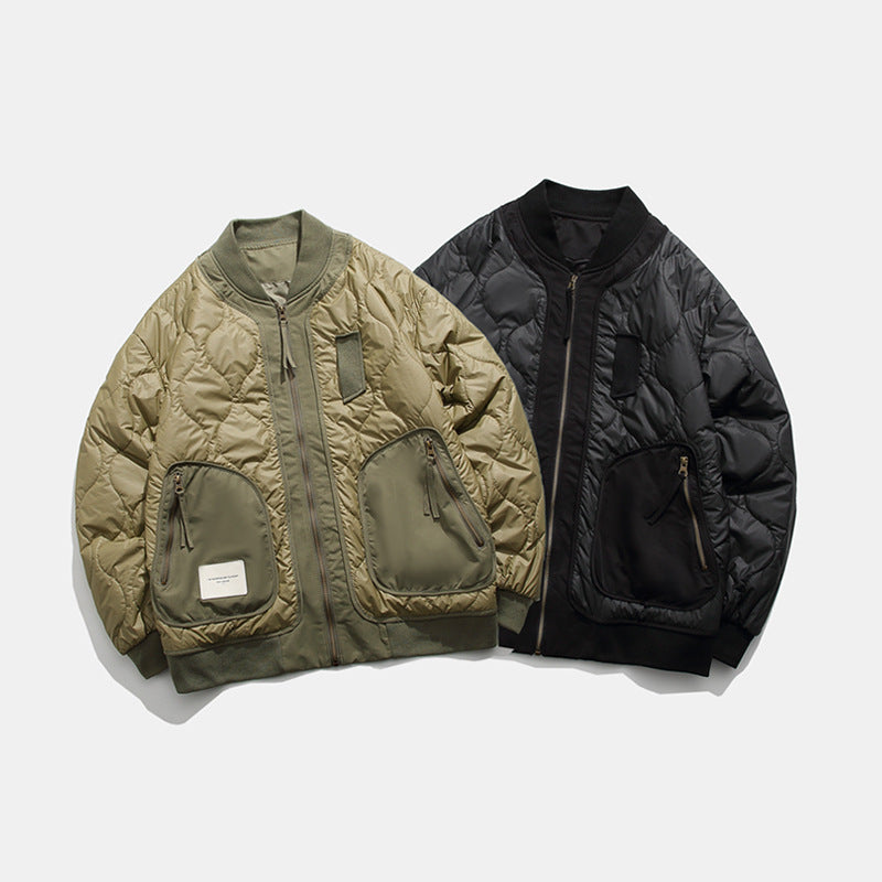 En automne et en hiver Col de baseball Veste en coton modèle gourd Veste de vol pour hommes