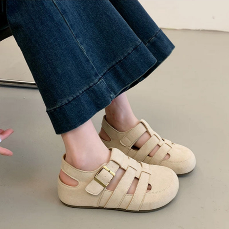 Sandales d'orteil fermé style forêt vintage pour les femmes