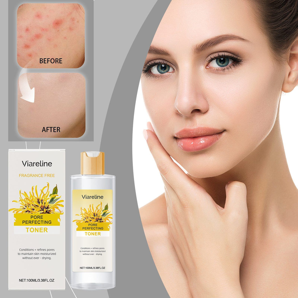 Visage hydratant du toner de la sorcière VIARELINE Hazel