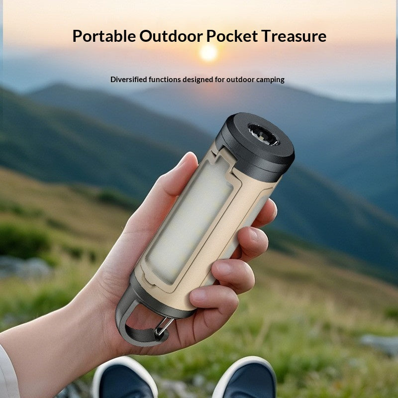 Lampe de camping pliable multifonctionnelle à quatre pieds