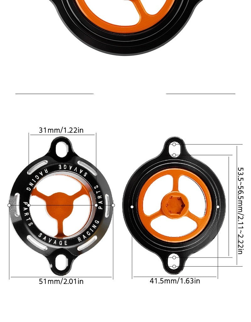 Couverture du filtre à huile moteur modifié pour moto