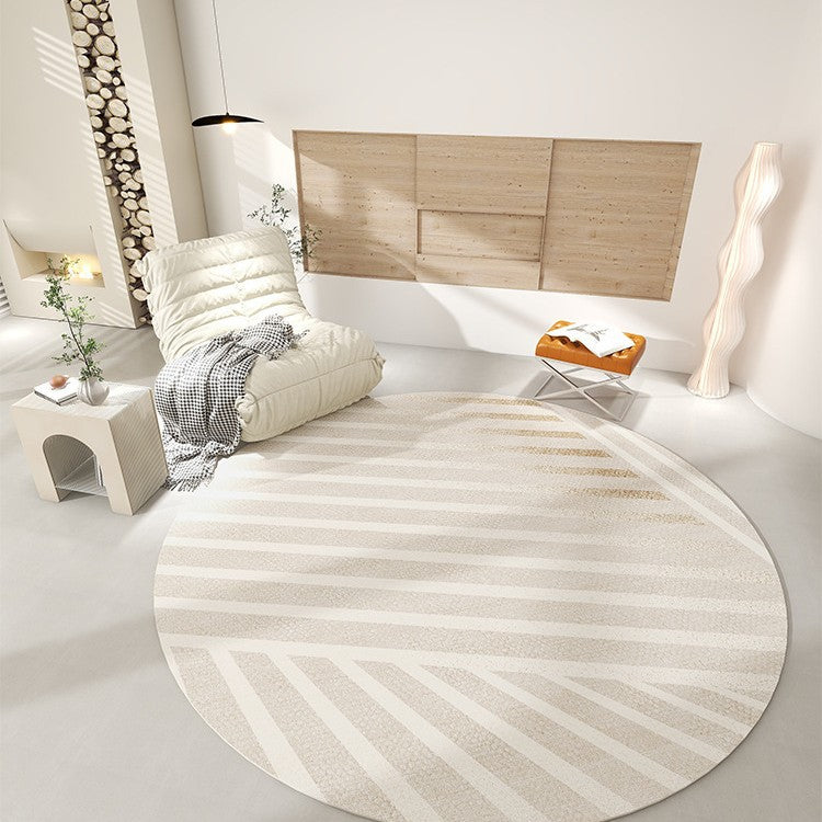 Rond Cashmere look rug pour la chambre à coucher à la maison