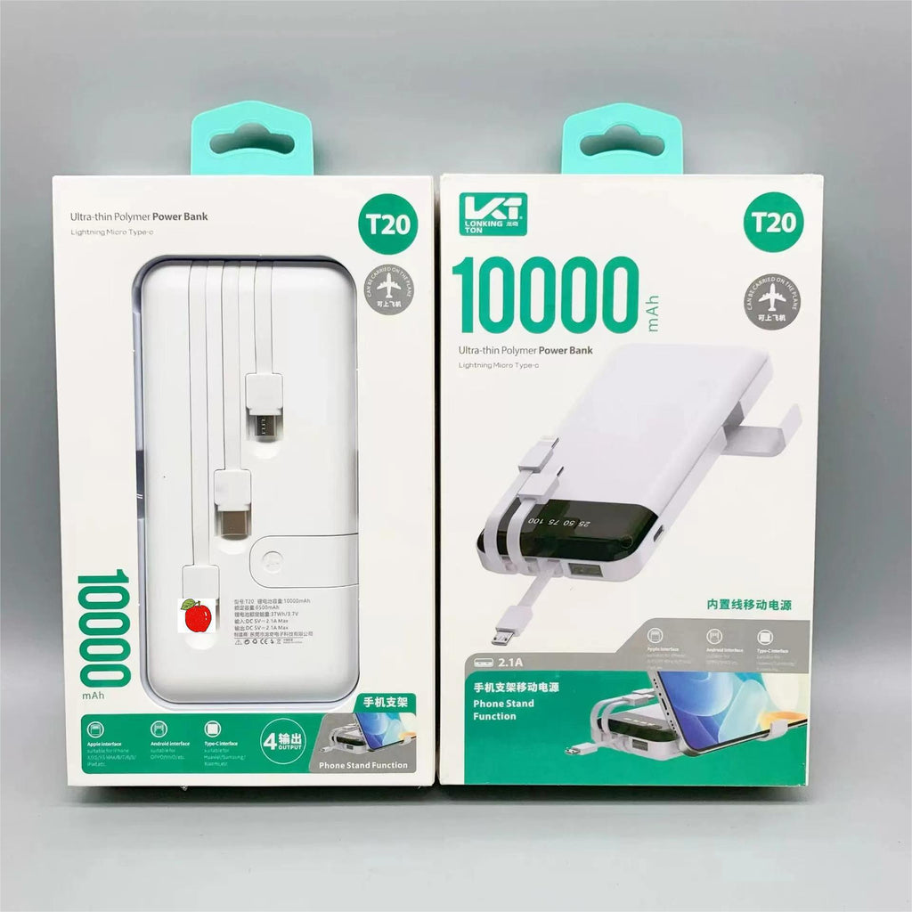 Power Bank One Faites glisser trois avec le câble charge rapide