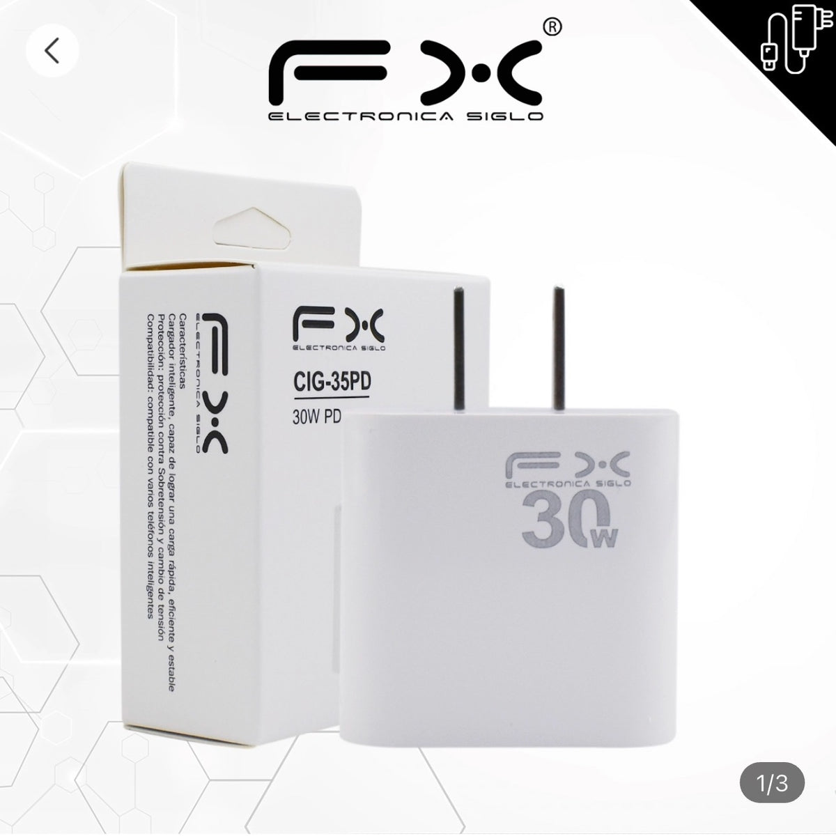 30w Pd charge rapide Tête de charge Comprimé de téléphone mobile Chargeur universel Auto-épictop seulement