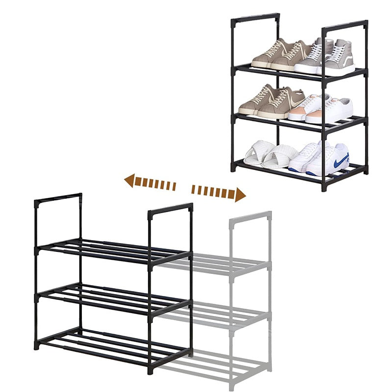 Rack de chaussures 3 Tier Rangement extensible Organisateur Salle Hallway Tidy Space Saver UK