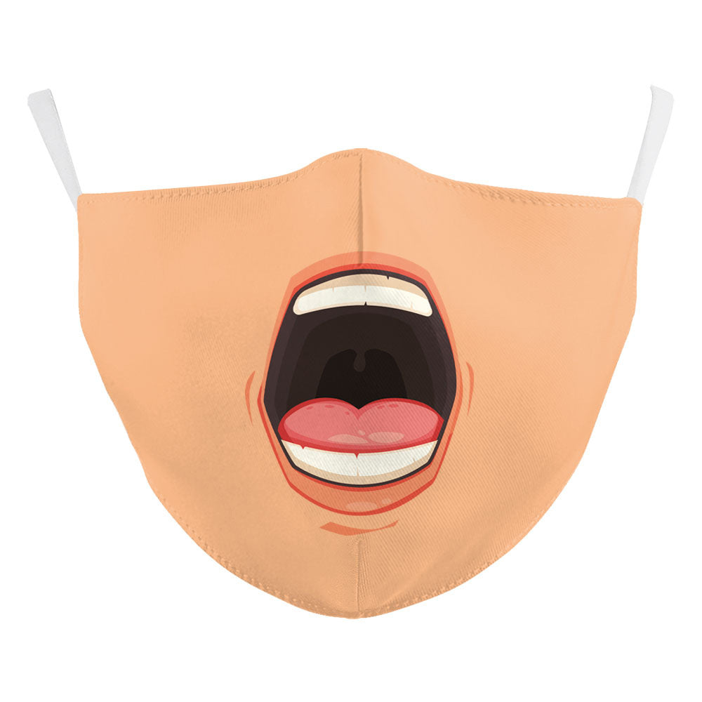 Impression numérique Masque double couche pour visage drôle d'Halloween