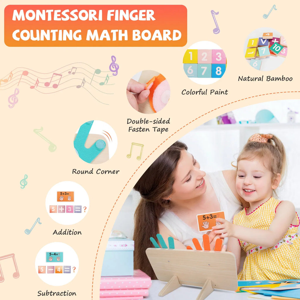 Parler des cartes Flash et du comptage des doigts Math Board Interactive Learning Toys for Kids Aged