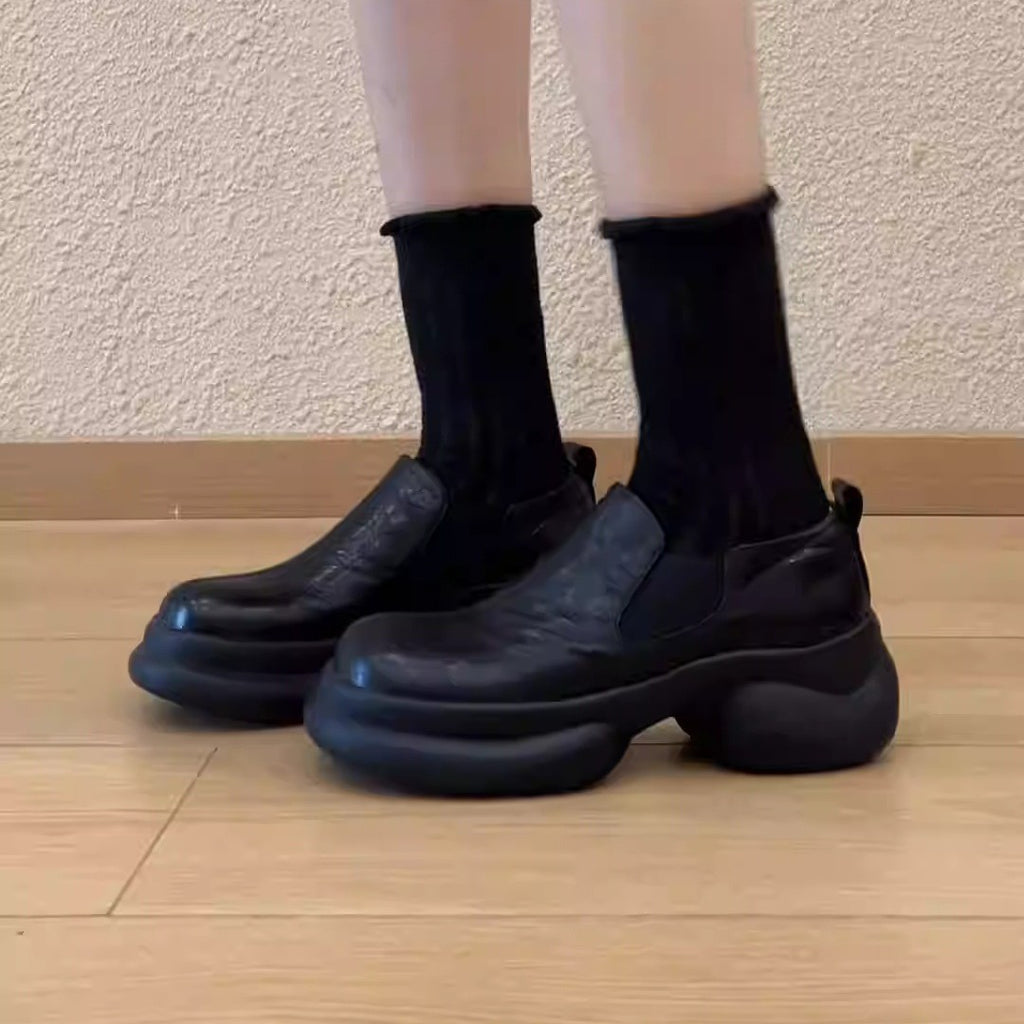 Chaussures en cuir rétro style britannique pour printemps et automne