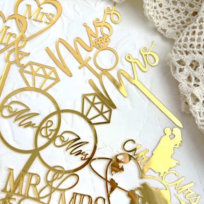 Proposition de mariage d'amour Insertion de gâteau acrylique