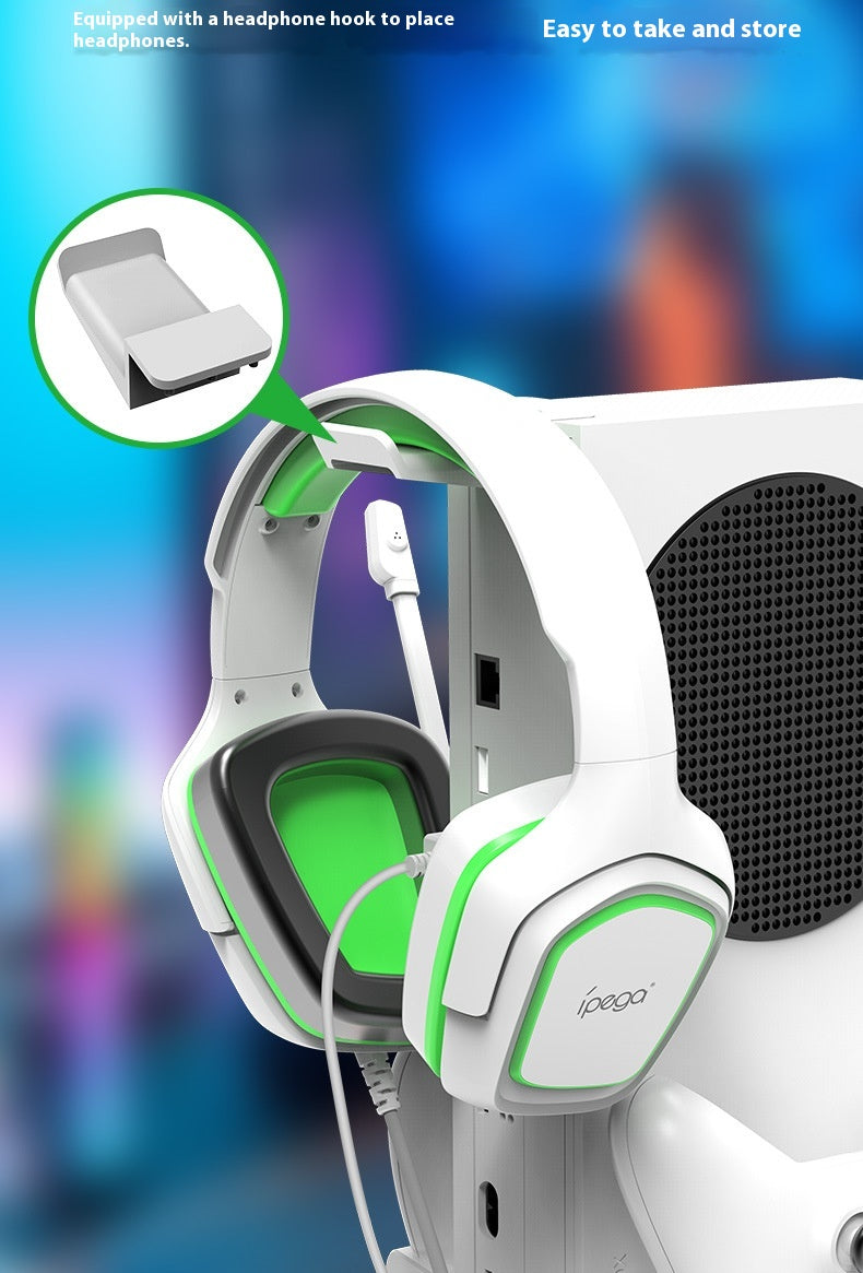 Hôte Multi-fonctions de charge Refroidisseur Pad Support Earphone Crochet lumière colorée
