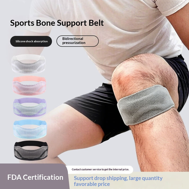 Basketball Running Thickened Silicone Shock-Absorbing Knee Joint Patella Ceinture légère