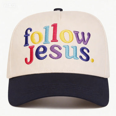 Brodé Couleur-bloc Baseball Cap Vintage-inspirationd