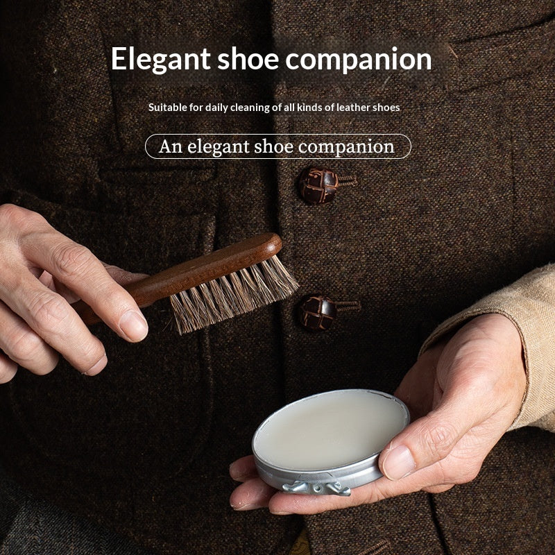 Brosse à chaussures en hêtre de hêtre de hêtre huilé et dépoussiéré