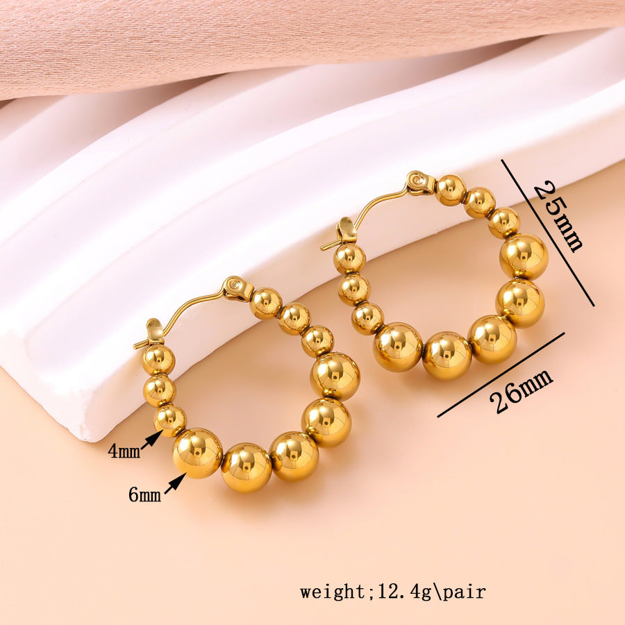 Boucles d'oreilles en perles givrées de style Instagram