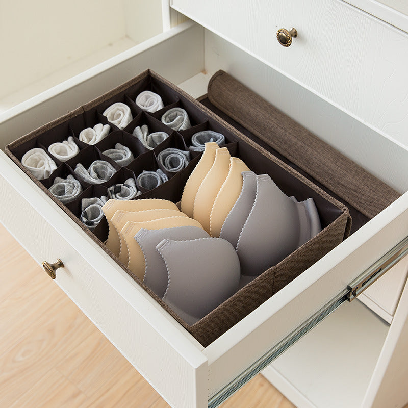 Boîte de rangement pliable en coton lavable