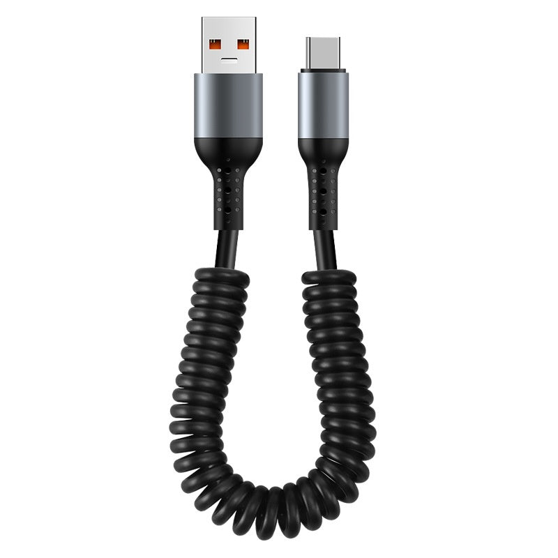 Câble de recharge de téléphone mobile de stockage rétractable à ressort