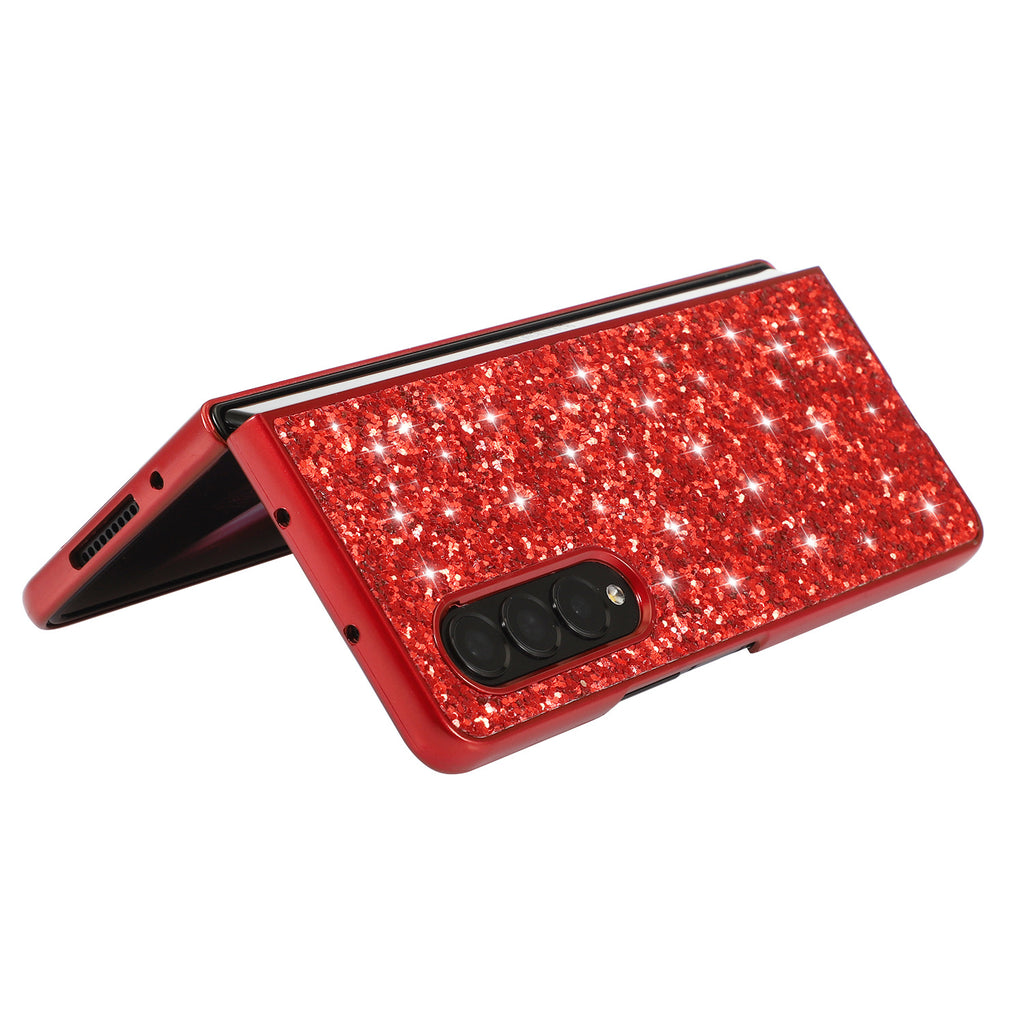 Électroplaquage de paillettes en poudre mijotant pliant shell phone Case