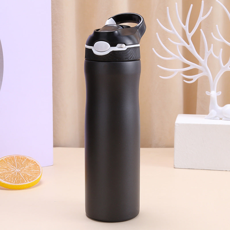 Bouteille d'eau en acier inoxydable 316 avec paille pour adultes