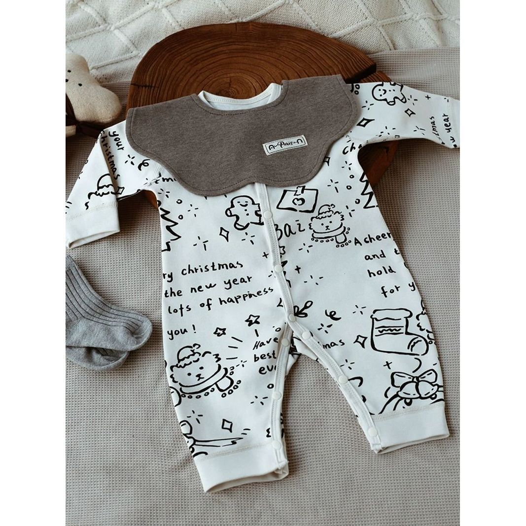 Printemps et automne Pure Cotton Baby Onesie