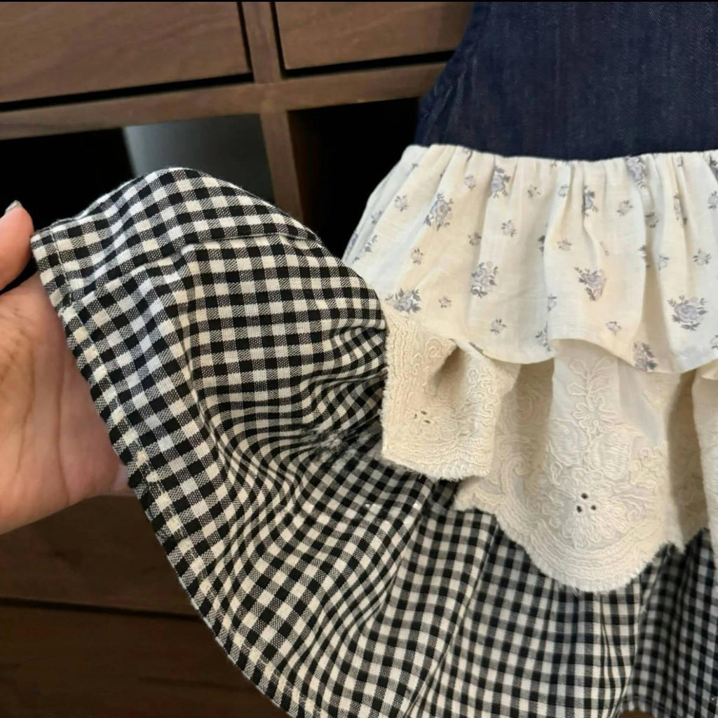 Robe de pansement de la jupe de denim sans manches