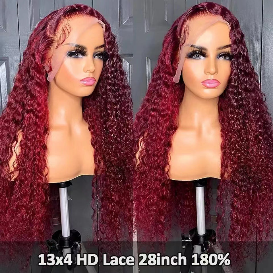 13x6 Perruque devant Femelle Moyen Long Couvercle cheveux bouclés