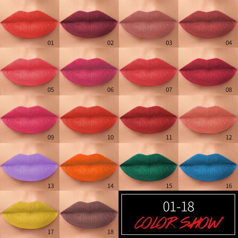 Matte Bullet rouge à lèvres avec un fini velouté qui rend votre peau plus juste