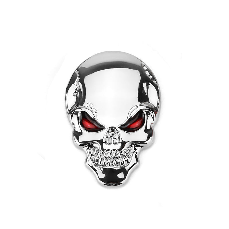 Auto Autocollant de crâne en métal Sticker du corps Red Eye Ghost Head
