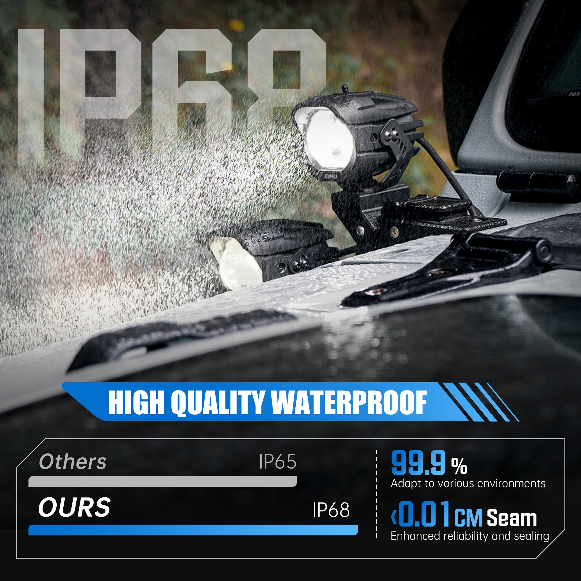 A-Pillar Spotlight Compatible avec les camions Ford Etc VTT Moto