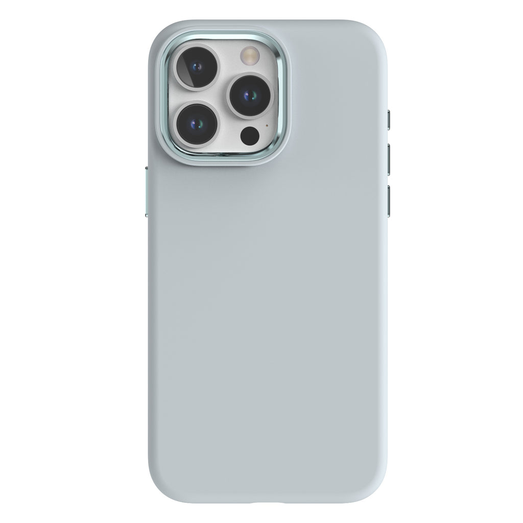 Boîtier de téléphone en métal silicone liquide de couleur pleine couverture