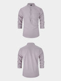 Heavy Cotton Work Shirt with Mid-Length Sleeves