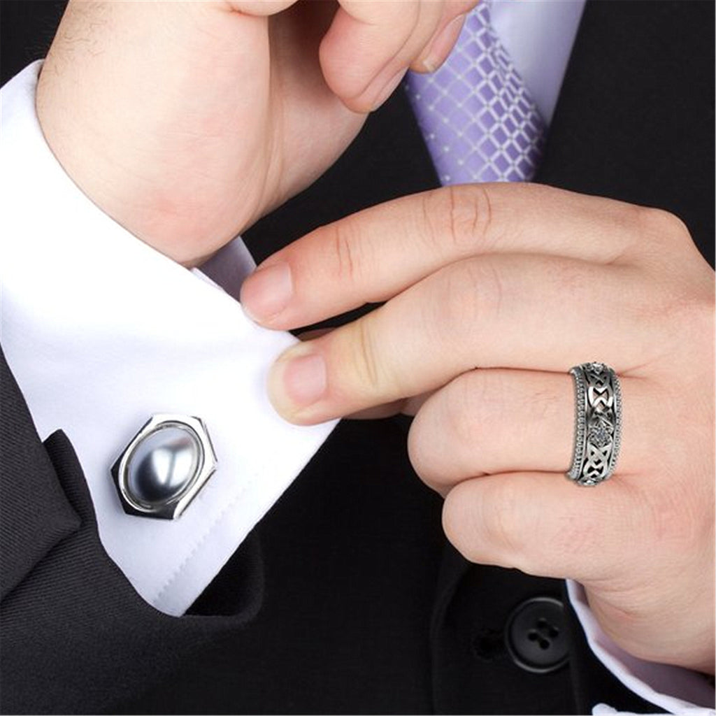 14k anneau de diamant blanc plaqué bague de mariage motif creux