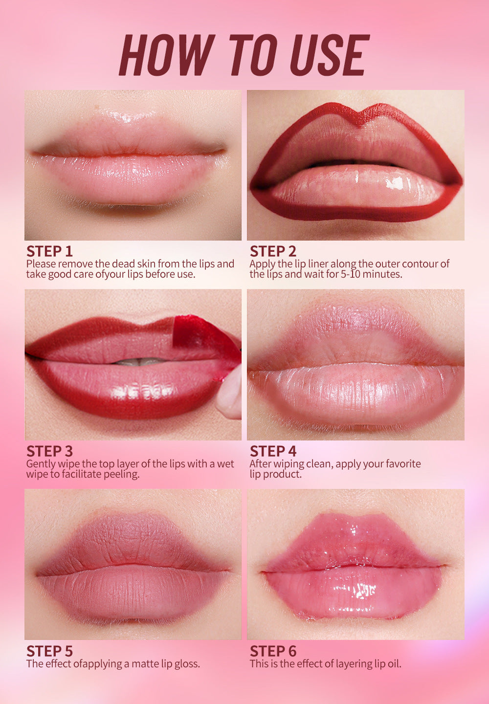 Long Lasting Peel Off Lip Liner