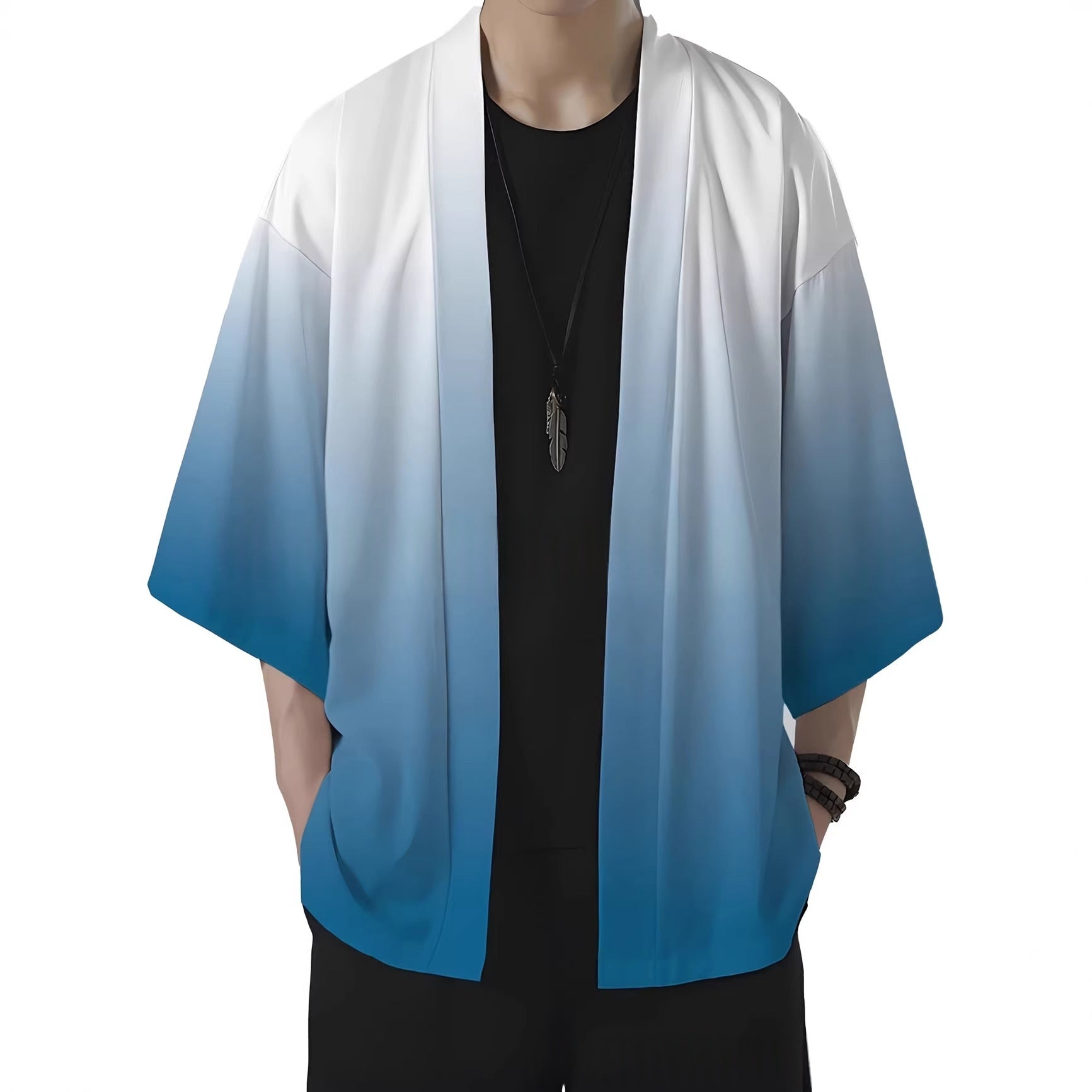 Homme occasionnel imprimé en 3D Kimono