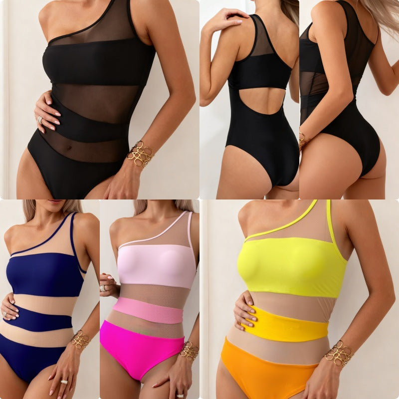 Unie-colore Fashionable Hollow-out Sexy 3D Maillot de bain unique