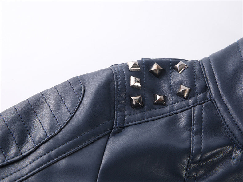Veste en cuir casual de mode pour garçons