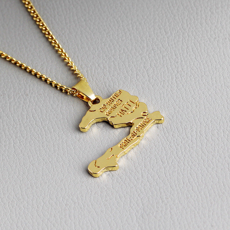 Collier de carte Haïti