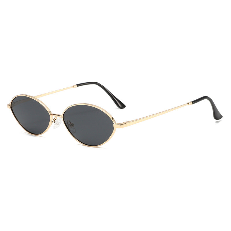 2324P Lunettes de soleil ovales en métal polarisé Lunettes de soleil rétro décontractées Commerce extérieur Amazon Tk