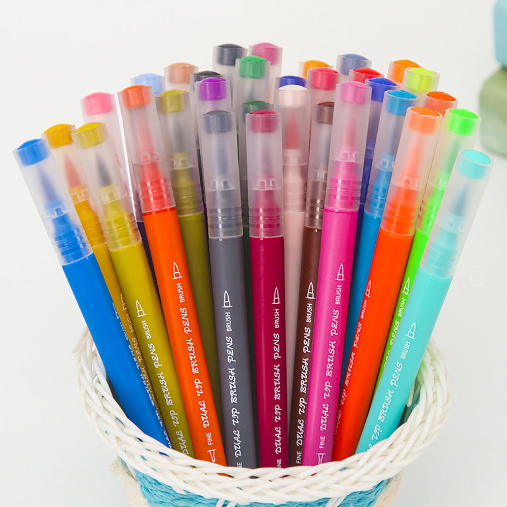 Double-extrémité de crochet ligne Soft-Tip stylo de couleur marqueur aquarelle