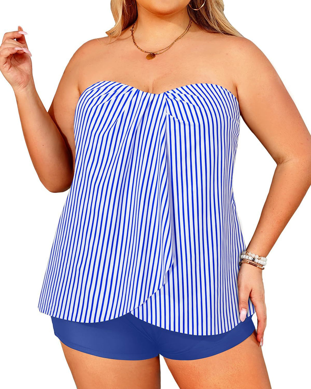 Leisure Resort Deux-pièces boxer de maillot de bain Slips Backless Halter Style