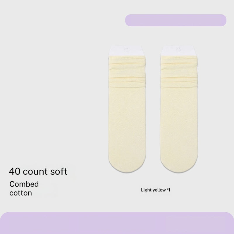 Coton peigné Sweat-absorbant Déodorant Chaussettes haute couleur du genou