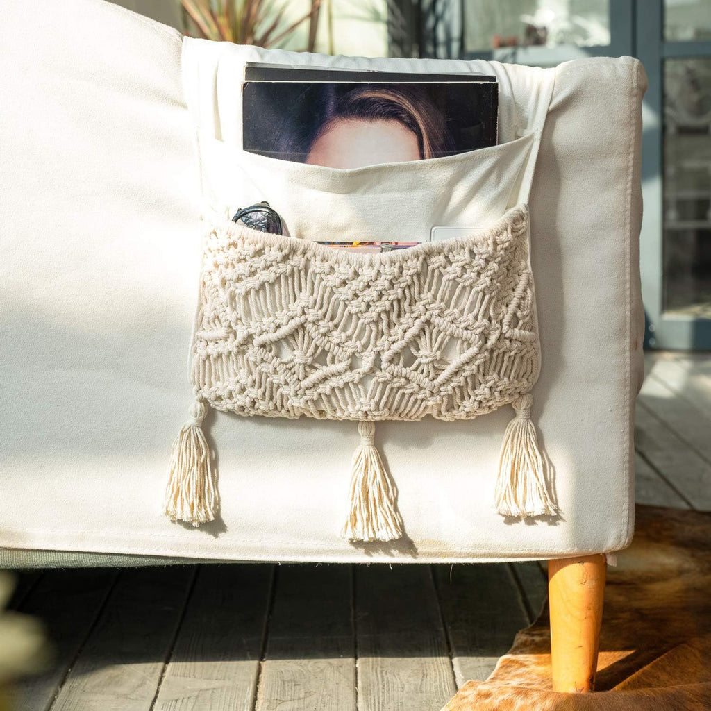 Sac de rangement d'armoires de Sofa Bohemian tissé à la main