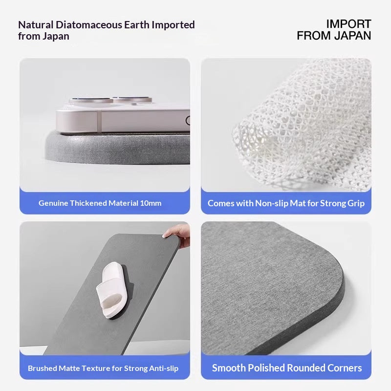Tapis antidérapant absorbant l'eau