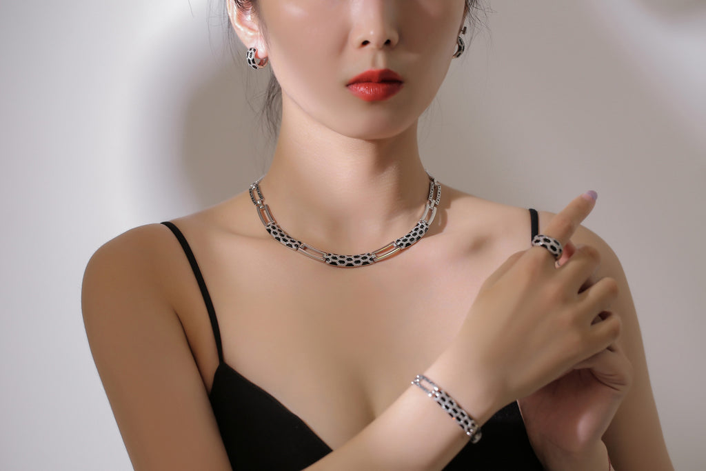 Collier boucle d'oreille style coréen