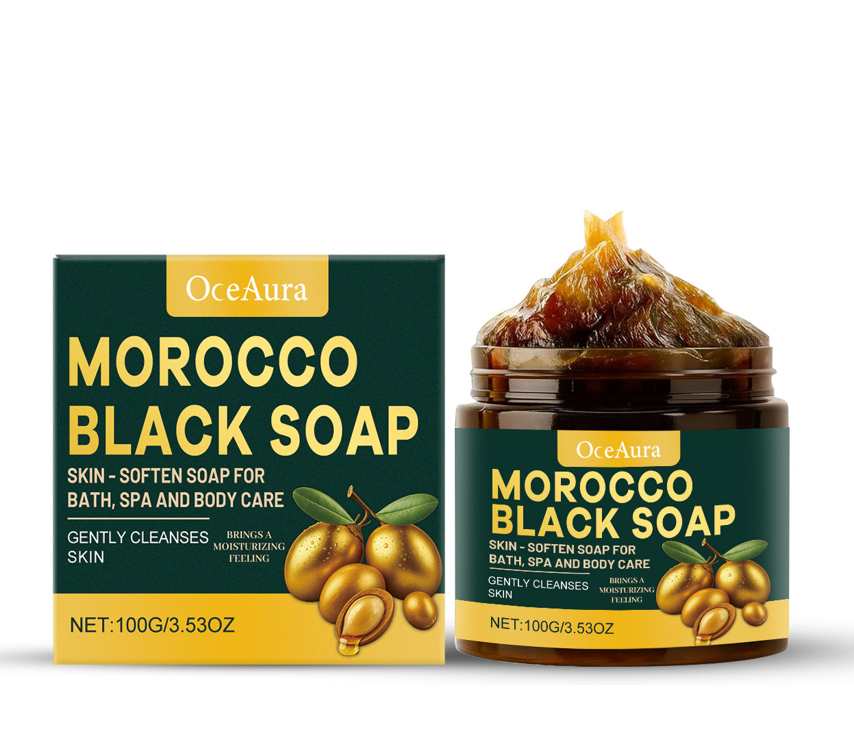 Nettoyage de bain savon noir 1 00g 1 boîte