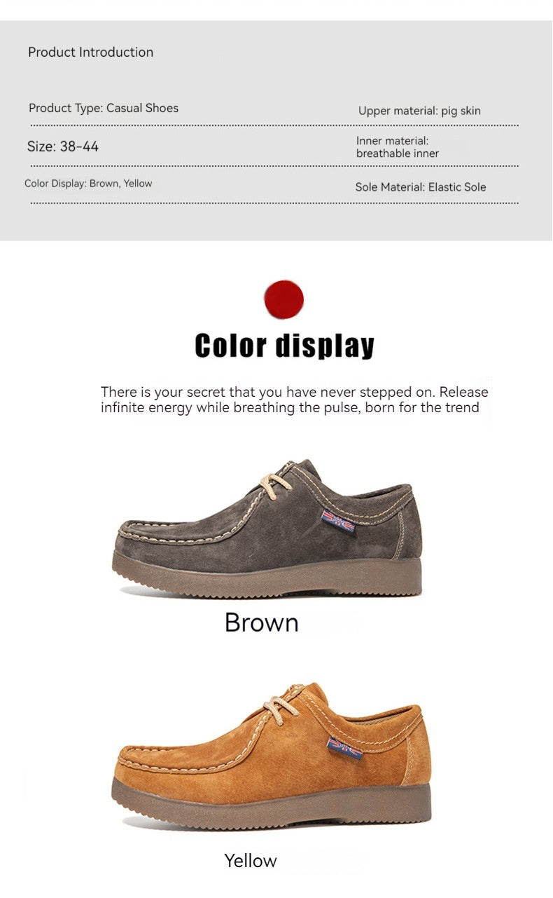 Style coréen occasionnel tendance Sneakers en cuir de style britannique tout en correspondance Hommes