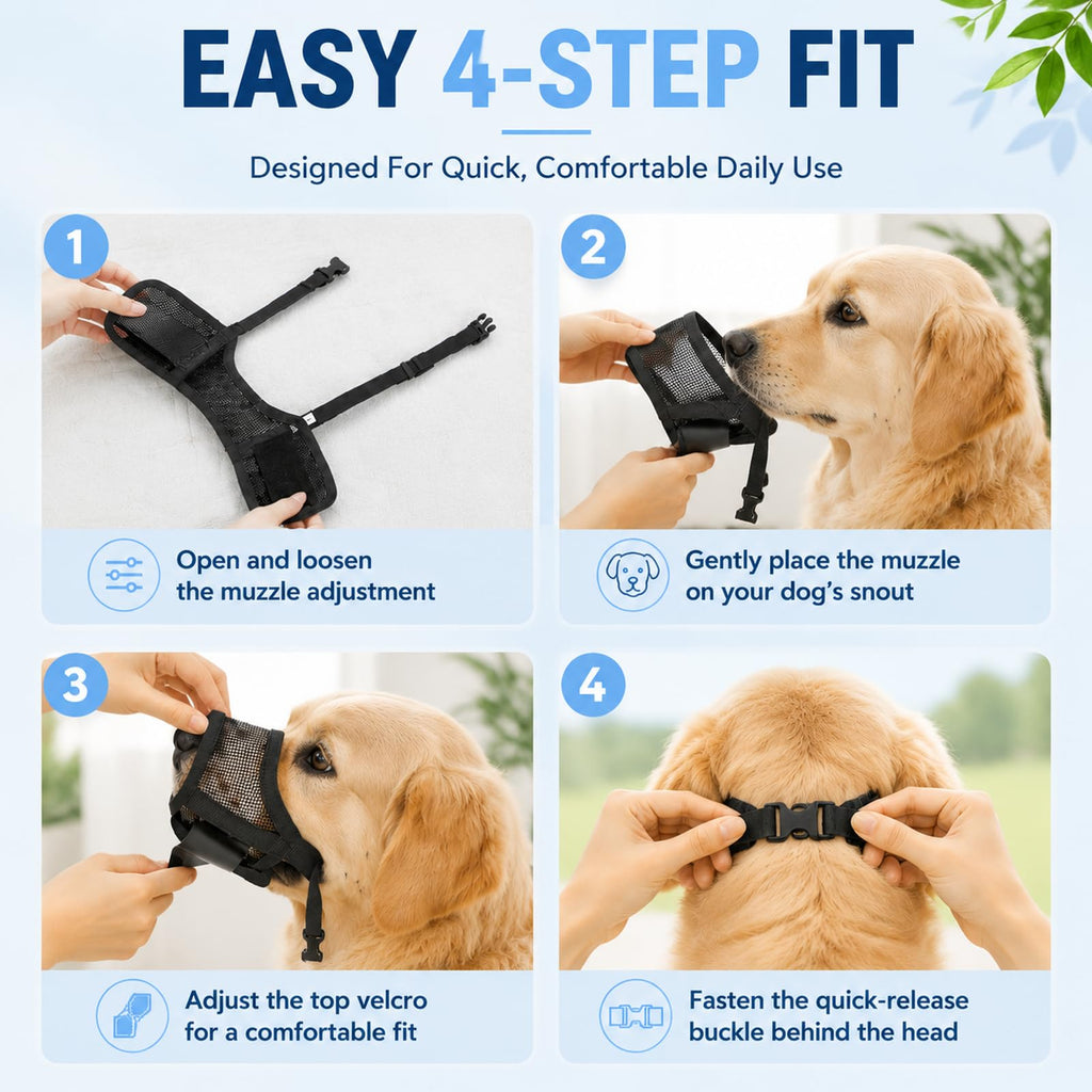 Muselière de chien, Muselière d'air doux pour grands chiens, moules de chien respirantes pour la chasse