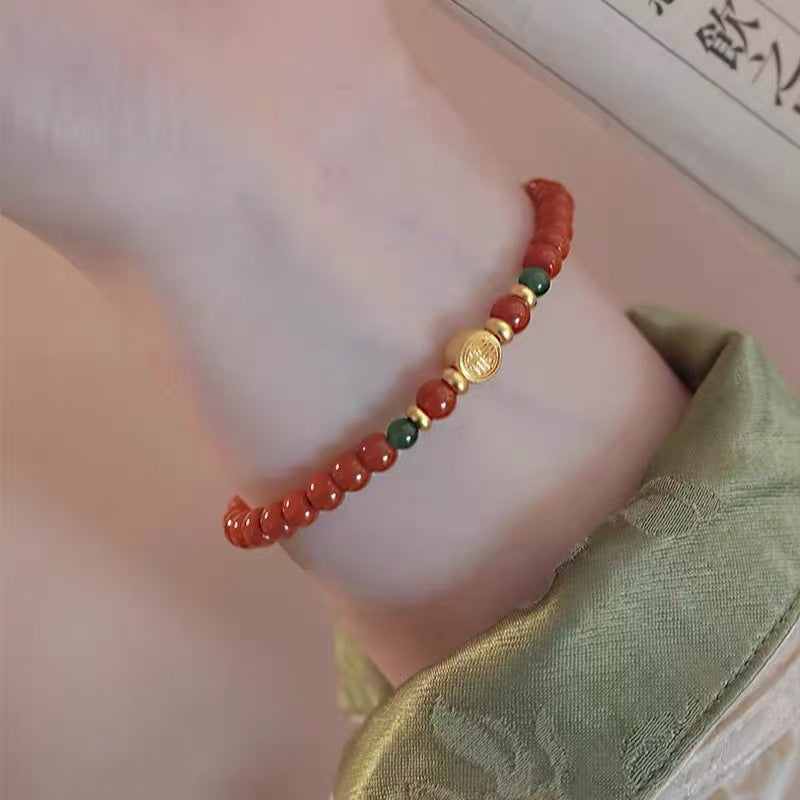 Printemps et été cristal Bracelet Niche Design Gris clair de lune violet Asai Améthyste Bracel